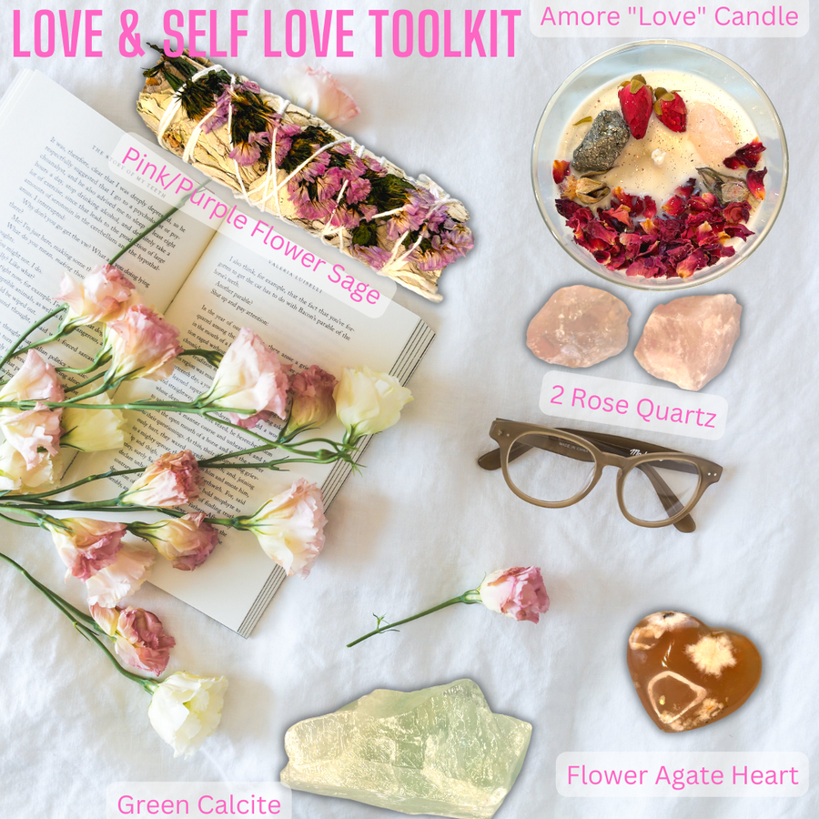 AMORE- LOVE, NEW LOVE, SELF LOVE, CRYSTAL INTENTION AND MANIFESTATION TOOLKIT