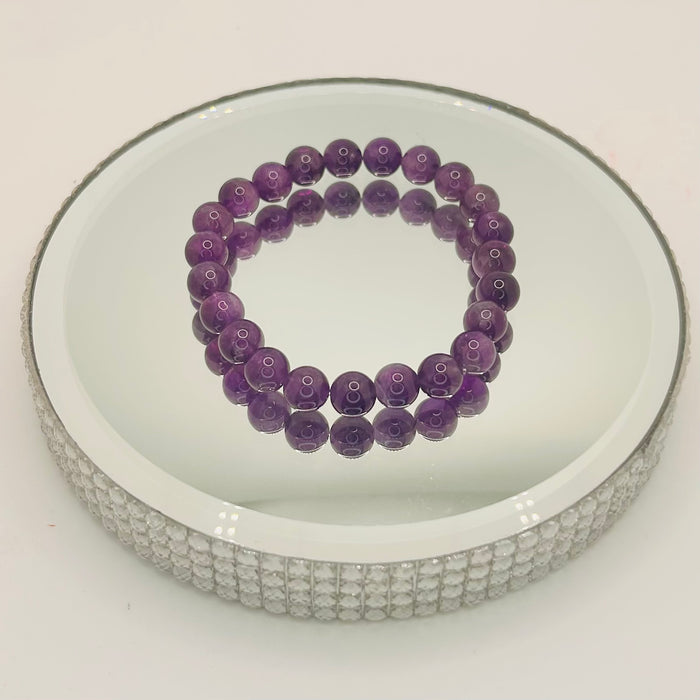 AMETHYST 8mm BRACELET