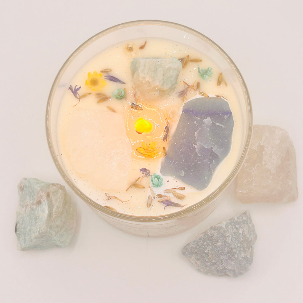 HARMONY CALMNESS AND BALANCE CRYSTAL INTENTION CANDLE