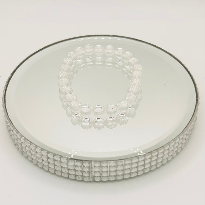 CLEAR QUARTZ 8mm BRACELET