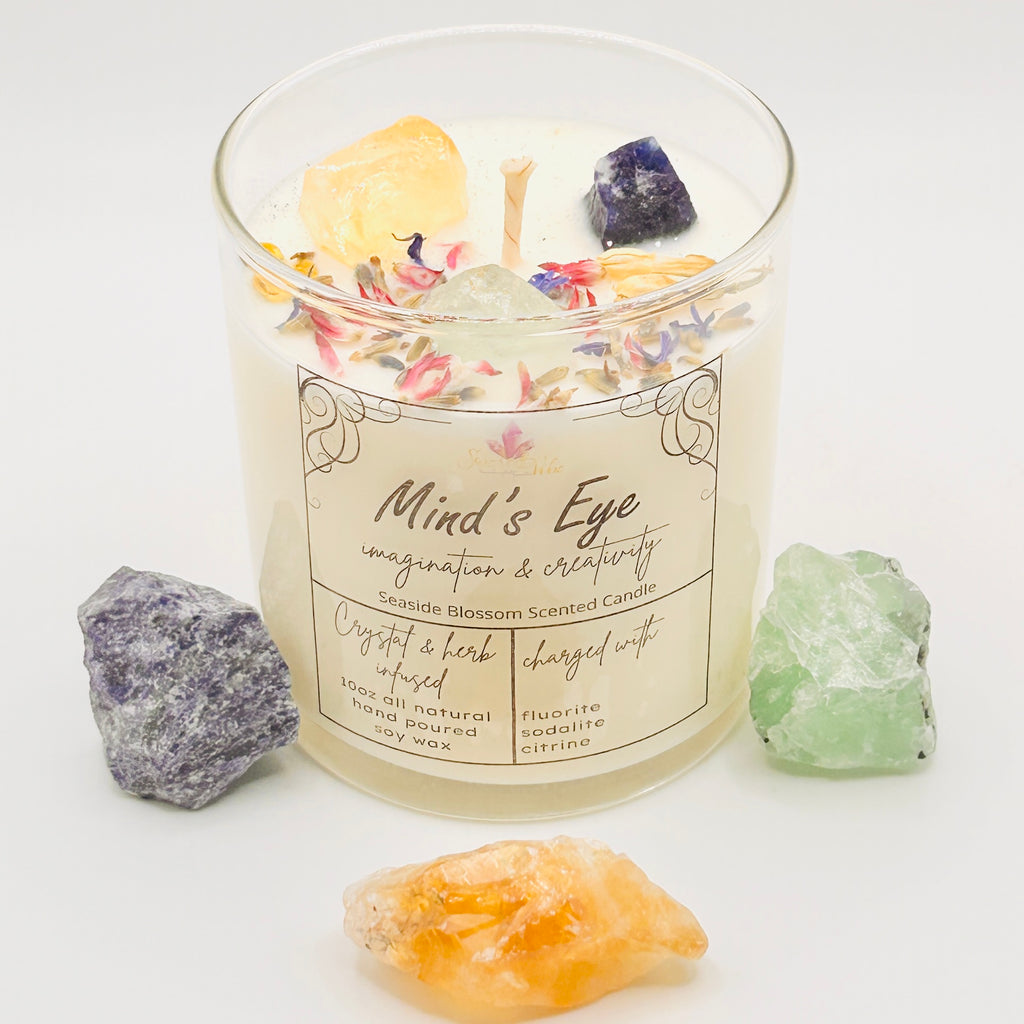 MIND’S EYE IMAGINATION AND CREATIVITY THIRD EYECRYSTAL INTENTION CANDLE