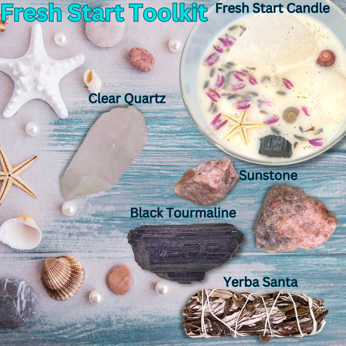 FRESH START - NEW BEGINNING-POSITIVE ENERGY SHIFT CRYSTAL INTENTION AND MANIFESTATION TOOLKIT