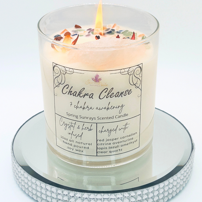 CHAKRA CLEANSE - CHAKRA ALIGNMENT, CHAKRA BALANCING INTENTION AND MANIFESTATION CANDLE