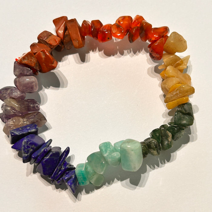 CHAKRA ALIGNMENT, CHAKRA BALANCING INTENTION AND MANIFESTATION CRYSTAL BRACELET