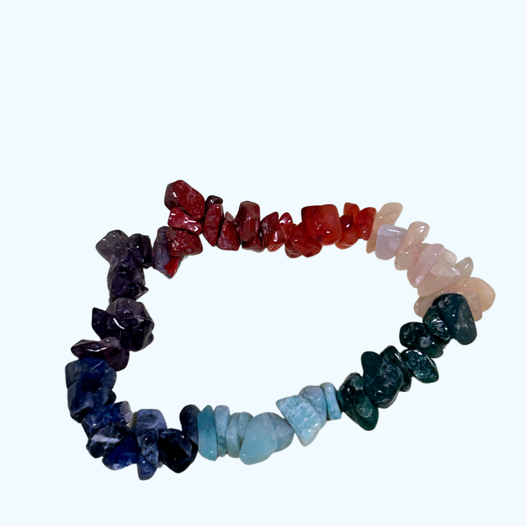 Sacred Alignment & Protection Seven Chakra Bracelet with Black Tourmal -  MishkaSamuel